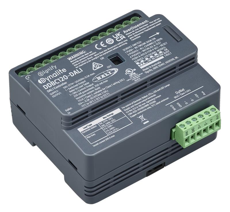 DDBC120-DALI v4 | 1 x Universe DALI2 Driver Controller and Single  Master gateway (+ 1 x 20Amp Relay)