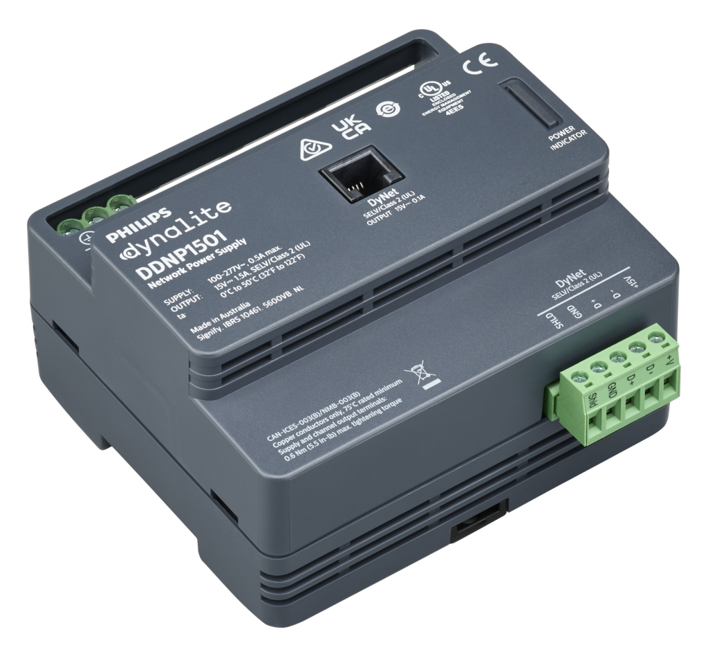 DDNP1501 v3 | Dynalite Network Power Supply, 15V - 1.5A, DIN Rail Housing