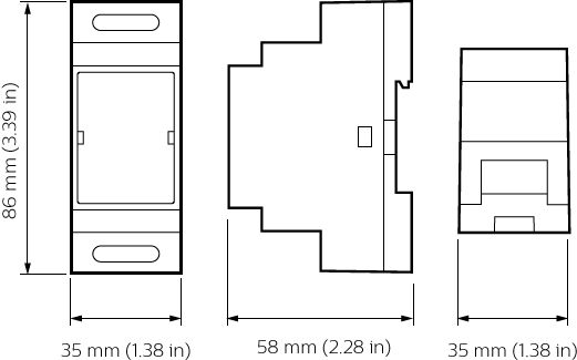 DDTC001 | Dynalite Time clock - DIN rail mounting configuration - no display