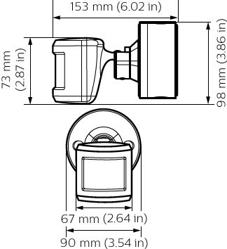 DUS30CS | Multi functional Wall/Ceiling Surface Mount Sensor - 30˚ Motion Detector, PE Cell, IR Receiver c/w Long Range Sensor