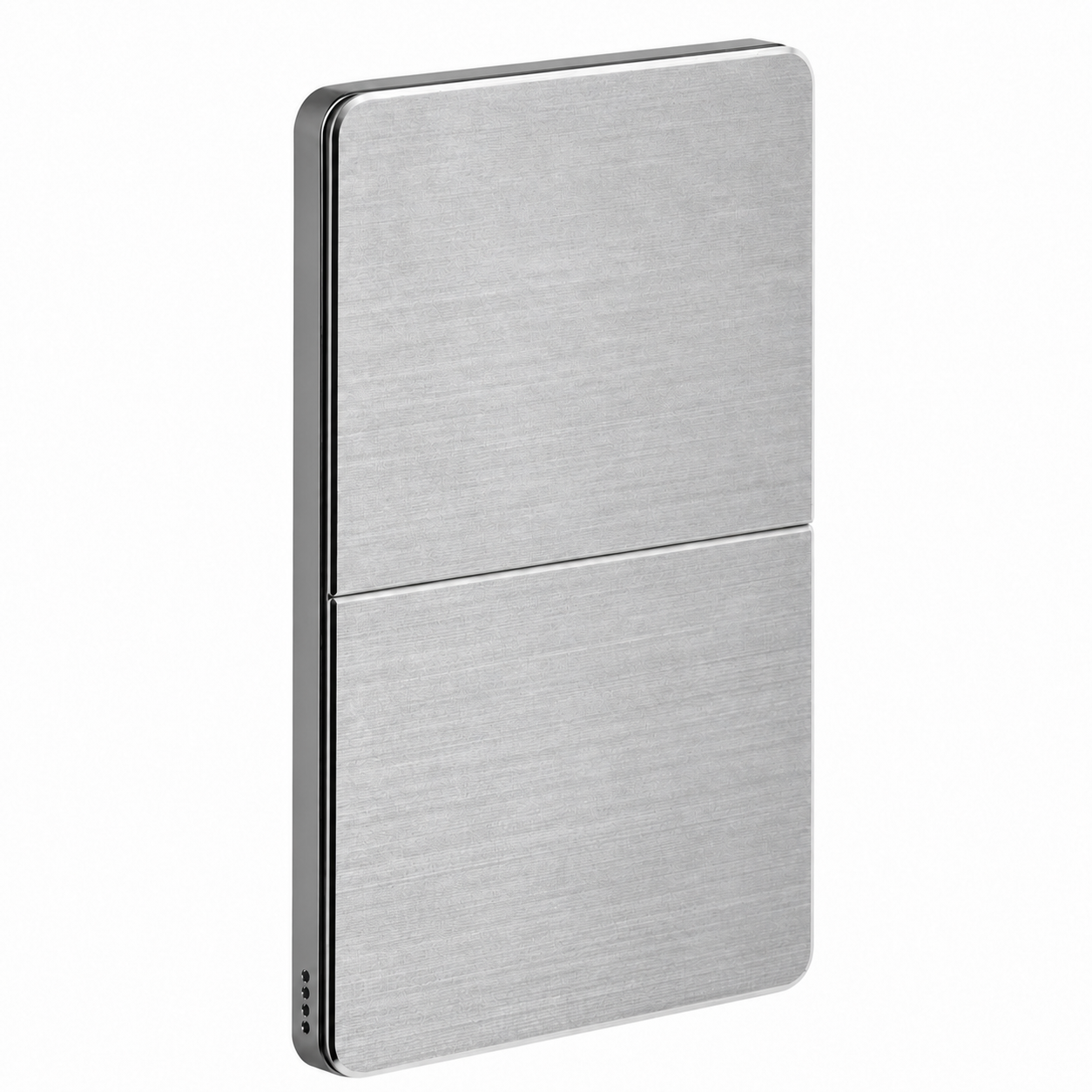 Dynalite Antumbra four button panel - Aluminium fascia with Chrome rim