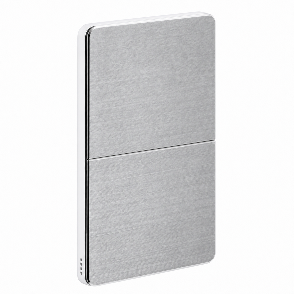 Dynalite Antumbra four button panel - Aluminium fascia with White rim