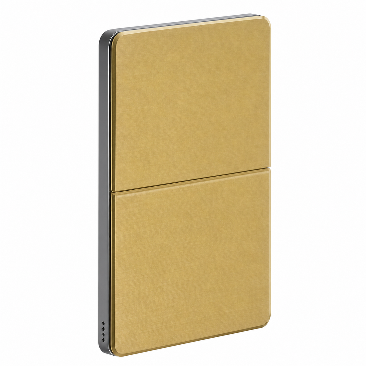 Dynalite Antumbra four button panel - Gold fascia with Chrome rim