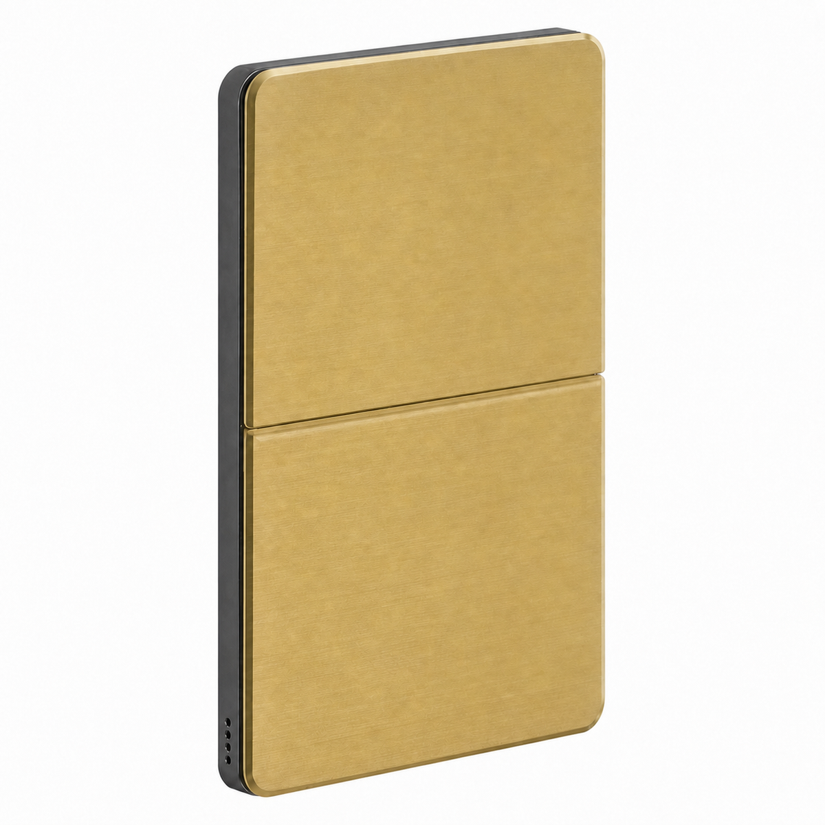 Dynalite Antumbra four button panel - Gold fascia with Magnesium rim