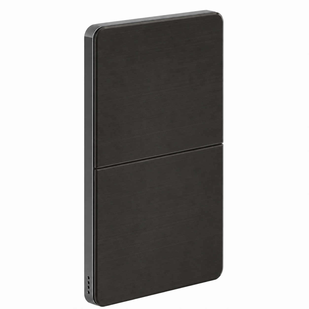 Dynalite Antumbra four button panel - Jet Grey fascia with Chrome rim