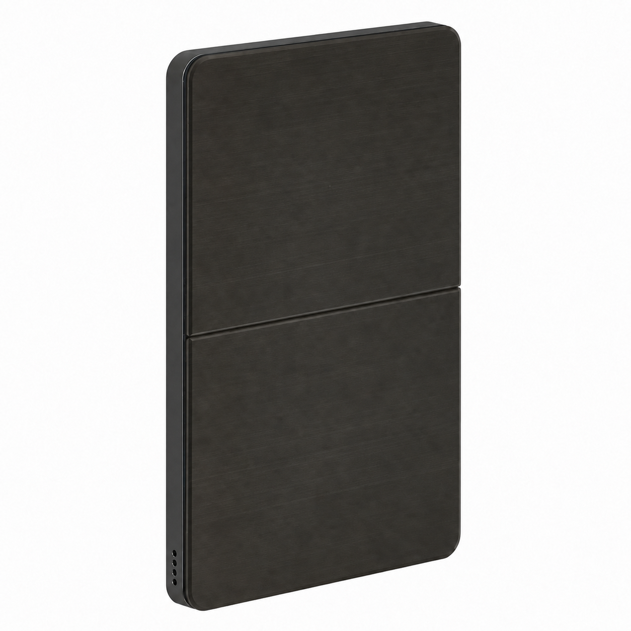 Dynalite Antumbra four button panel - Jet Grey fascia with Magnesium rim