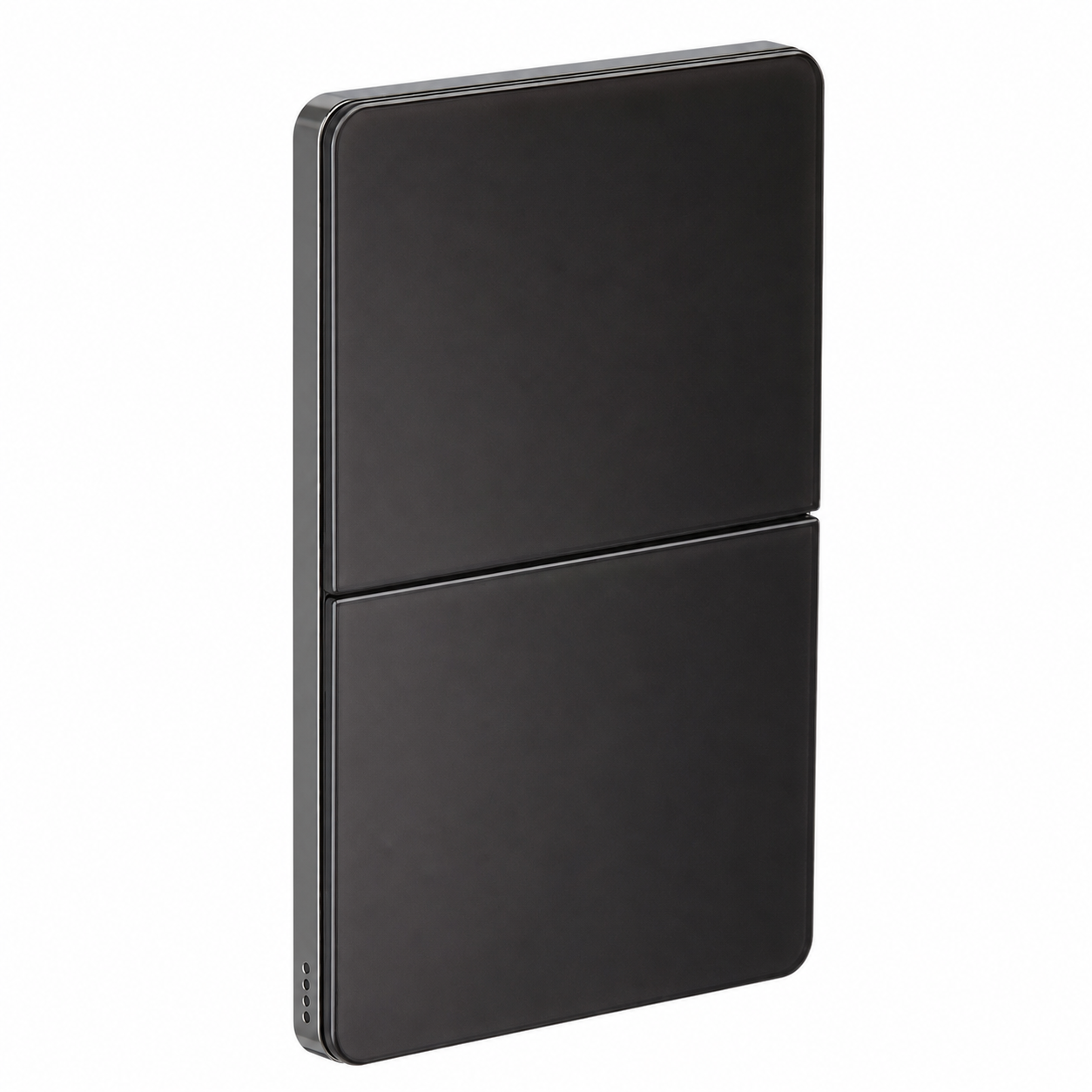 Dynalite Antumbra four button panel - Magnesium fascia with Chrome rim