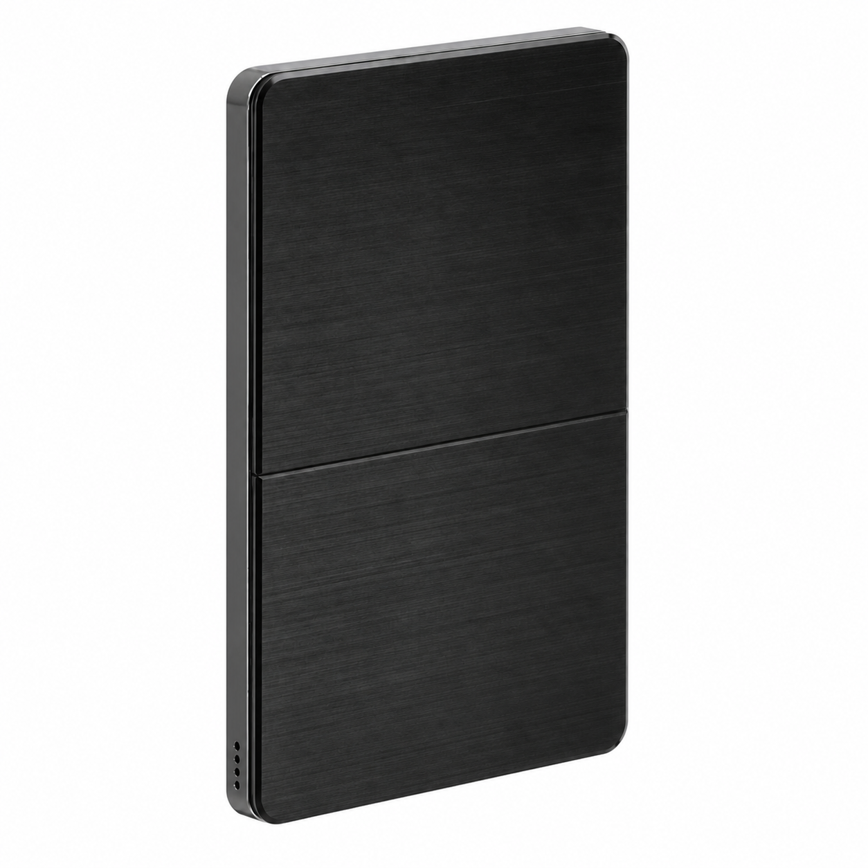 Dynalite Antumbra four button panel - Noir fascia with Chrome rim