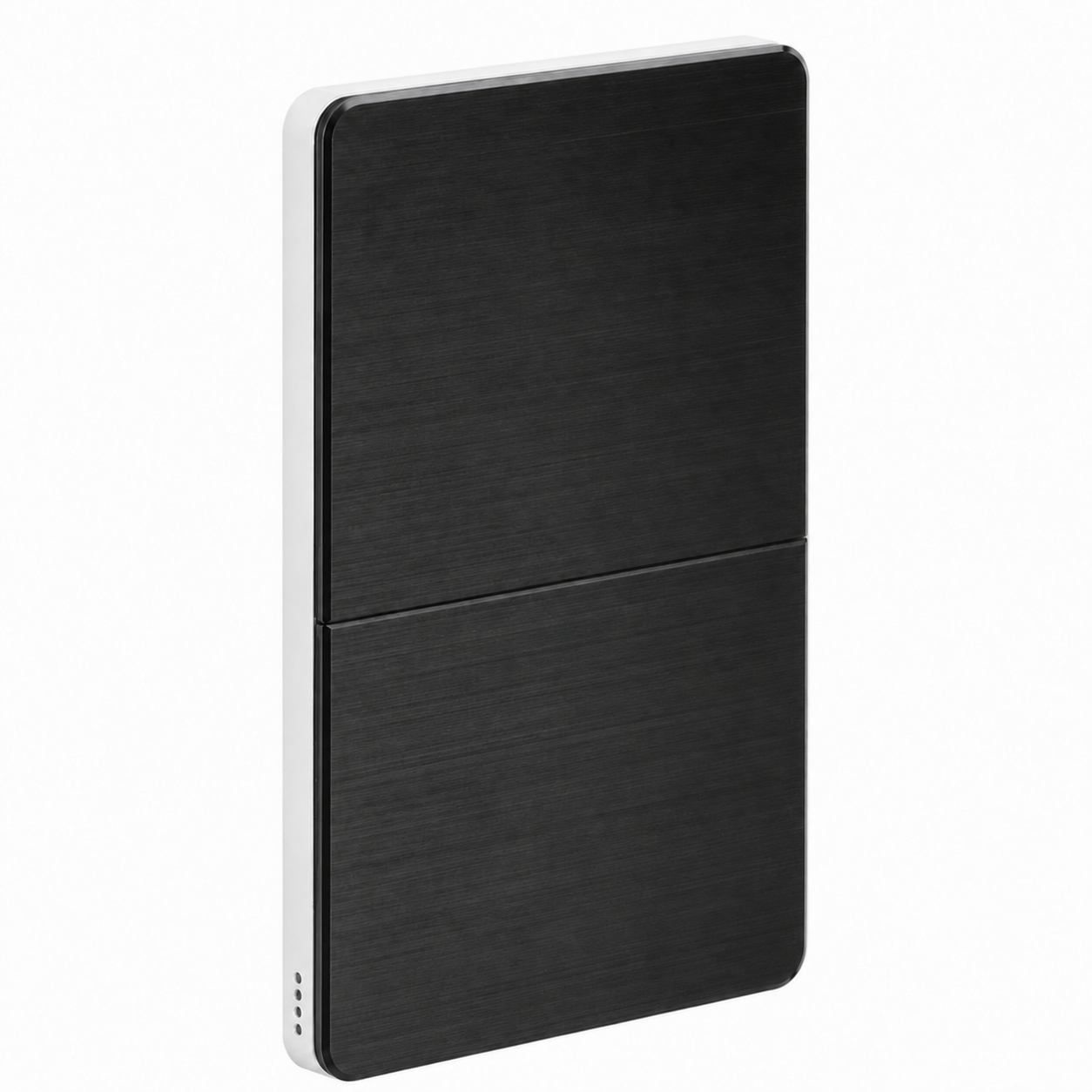 Dynalite Antumbra four button panel - Noir fascia with White rim
