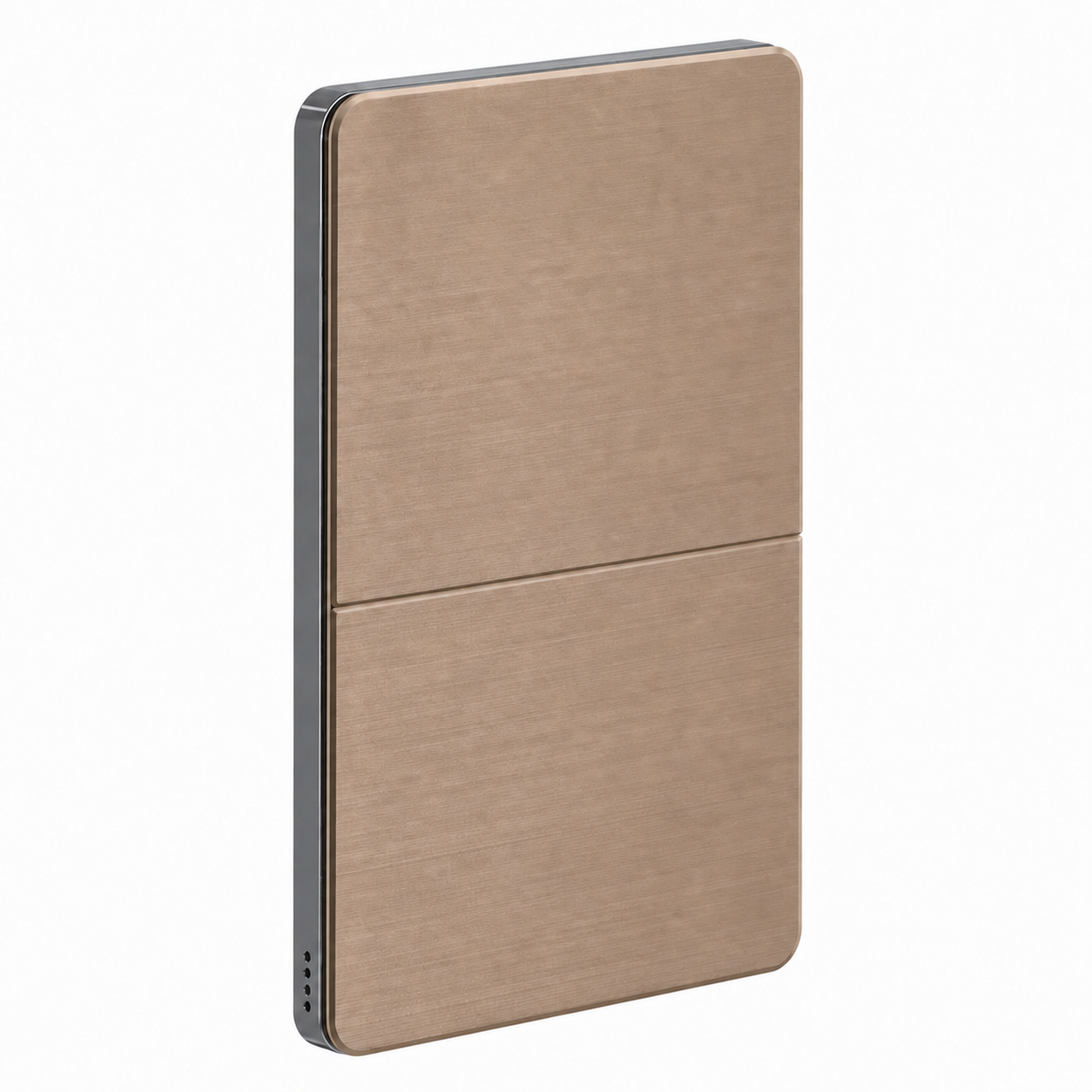 Dynalite Antumbra four button panel - Prestige Rose Gold fascia with Chrome rim