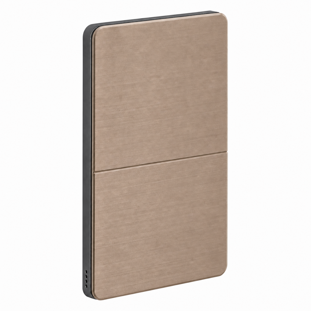 Dynalite Antumbra four button panel - Prestige Rose Gold fascia with Magnesium rim