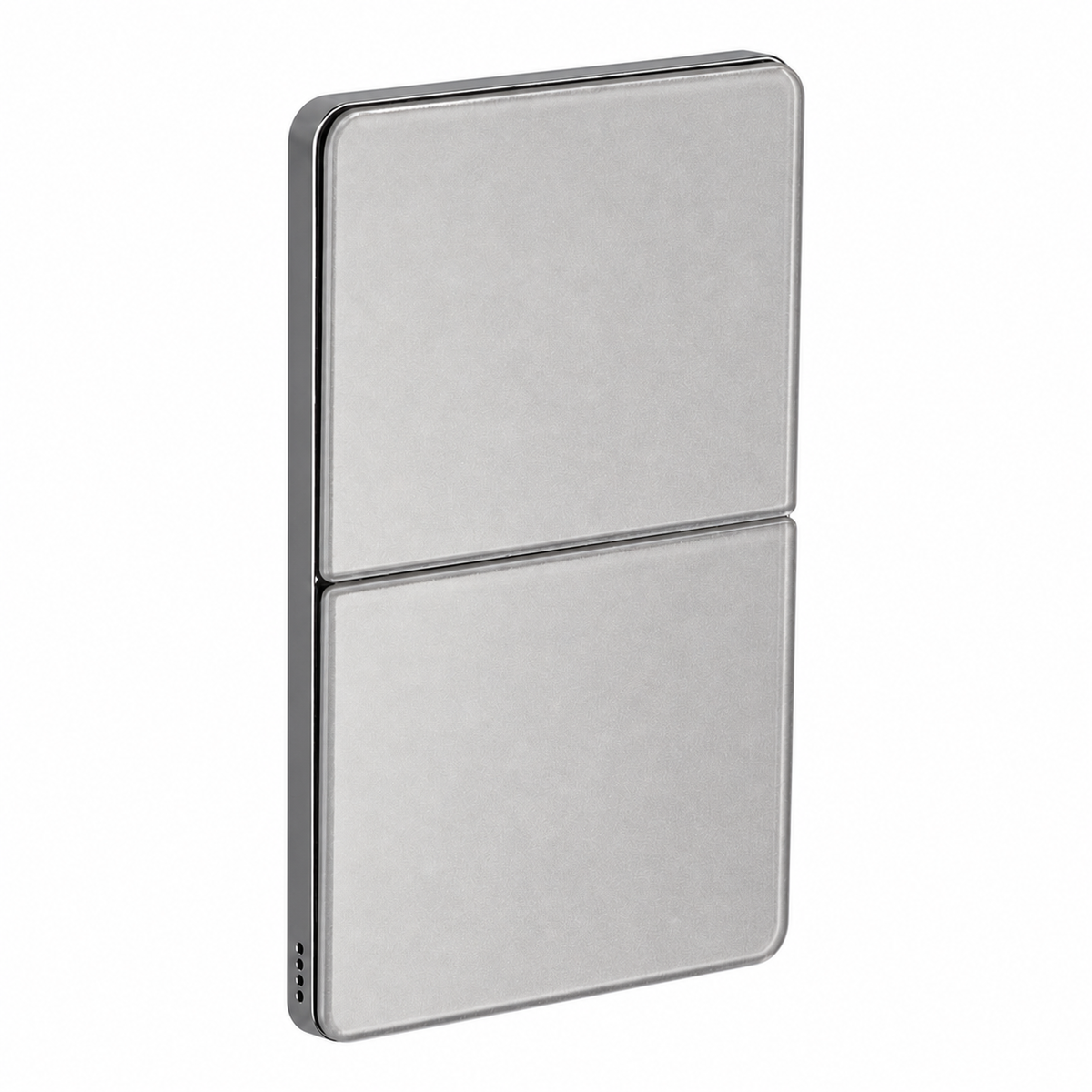 Dynalite Antumbra four button panel - Silver fascia with Chrome rim