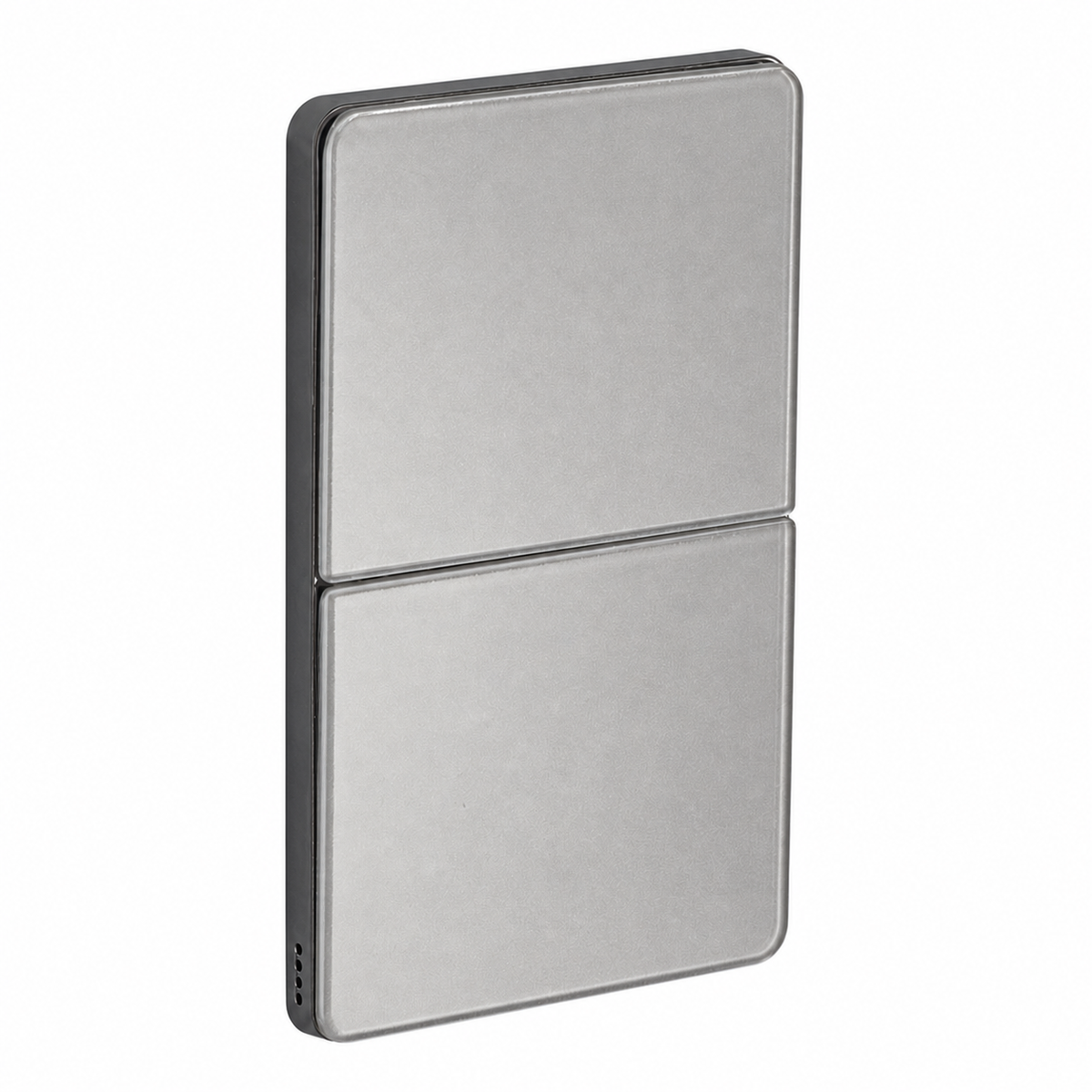 Dynalite Antumbra four button panel - Silver fascia with Magnesium rim