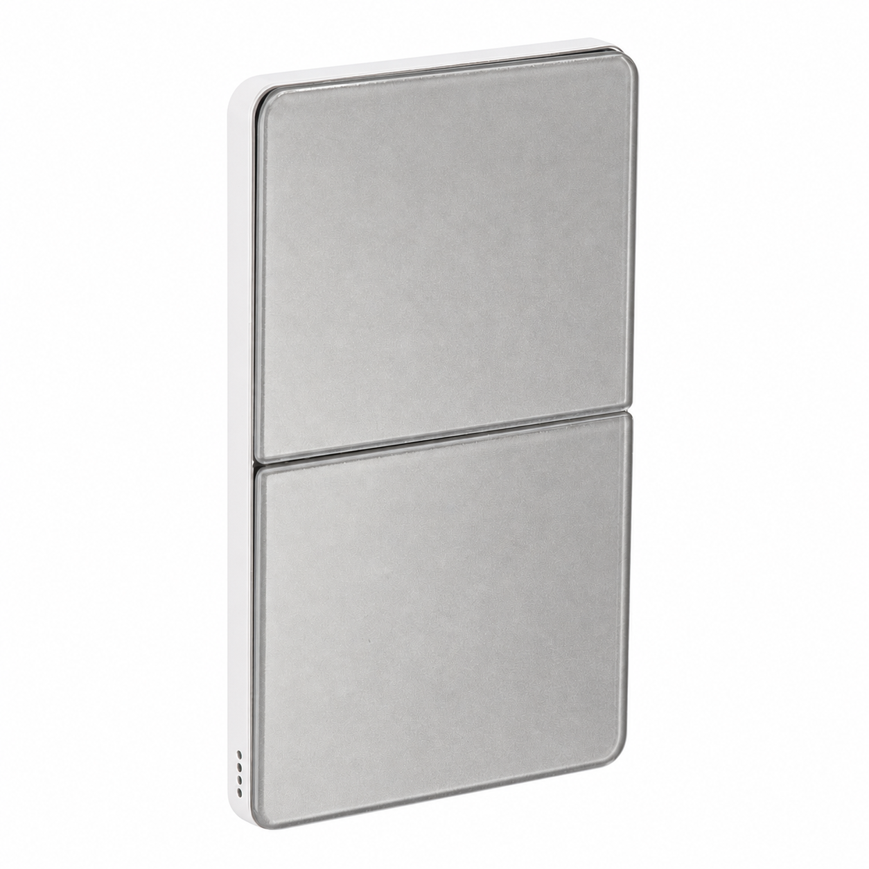 Dynalite Antumbra four button panel - Silver fascia with White rim