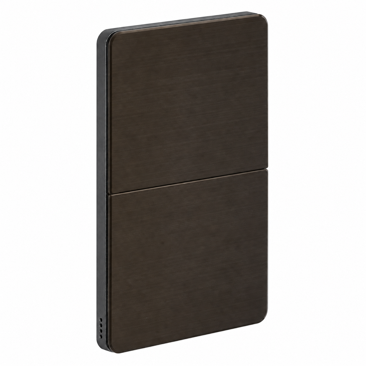 Dynalite Antumbra four button panel - Vintage fascia with Magnesium rim