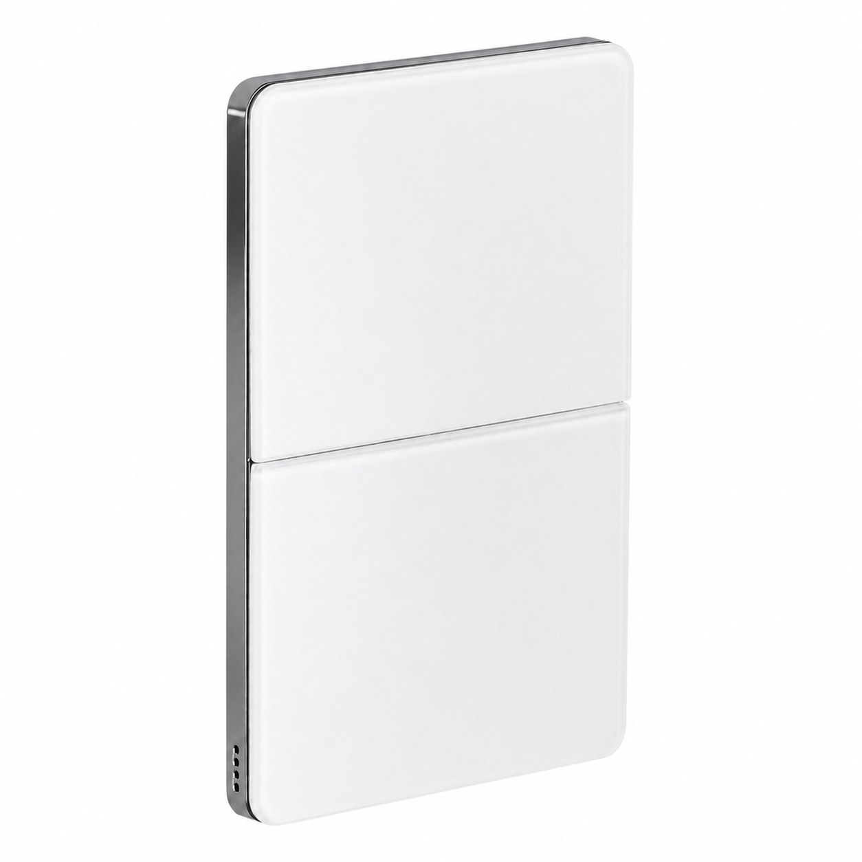 Dynalite Antumbra four button panel - White fascia with Chrome rim