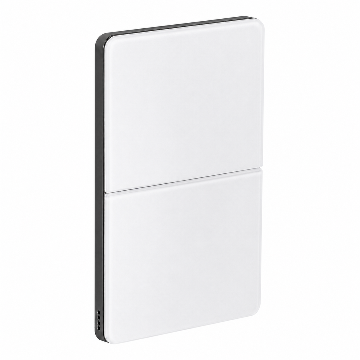 Dynalite Antumbra four button panel - White fascia with Magnesium rim