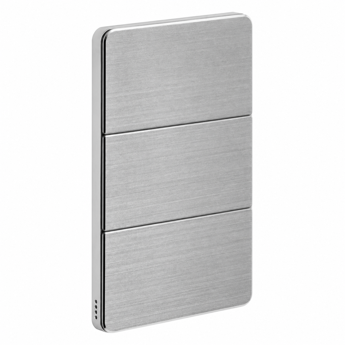 Philips Dynalite Antumbra six-button panel — Aluminium buttons with Aluminium rim