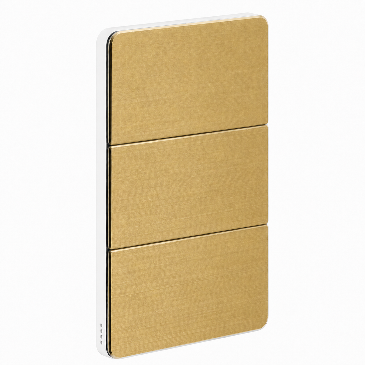 Dynalite Antumbra six button panel – Gold fascia with White rim