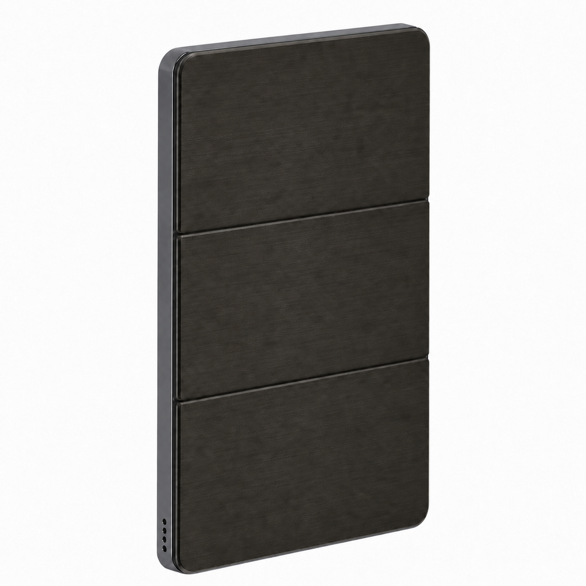Dynalite Antumbra six button panel – Jet Grey fascia with Chrome rim
