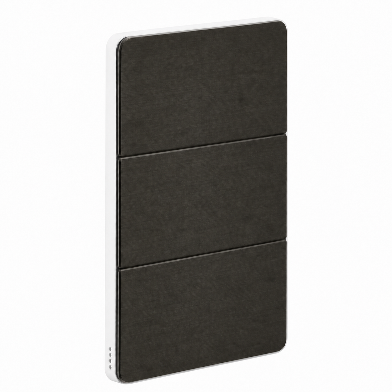 Dynalite Antumbra six button panel – Jet Grey fascia with White rim