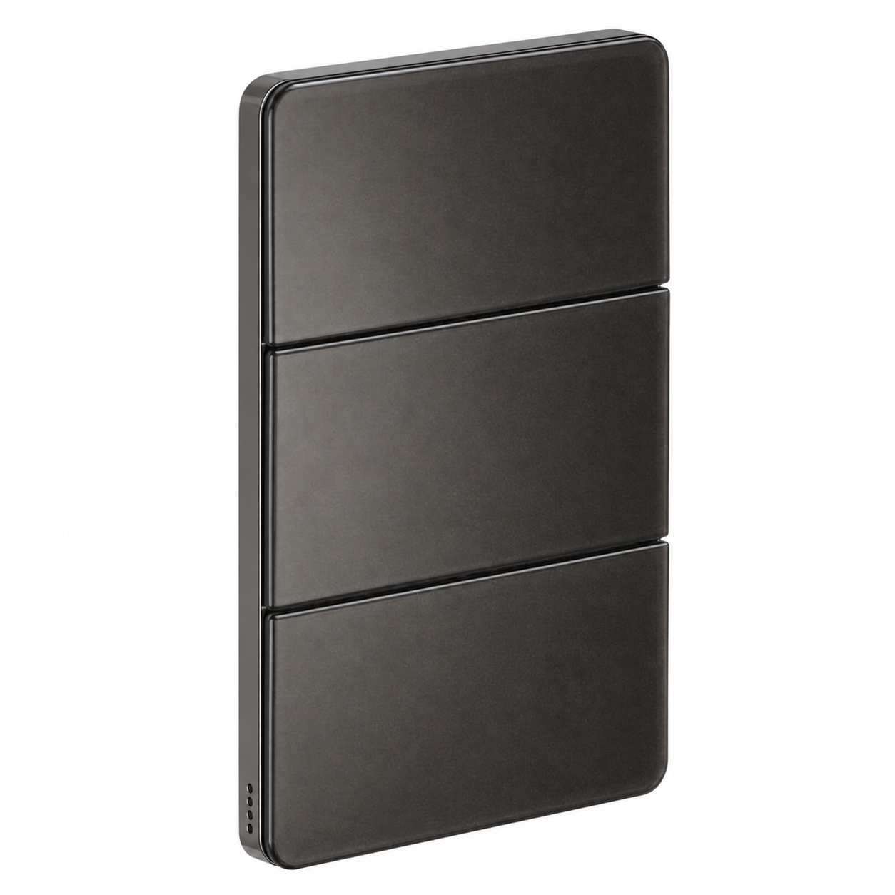 Dynalite Antumbra six button panel – Magnesium fascia with Chrome rim