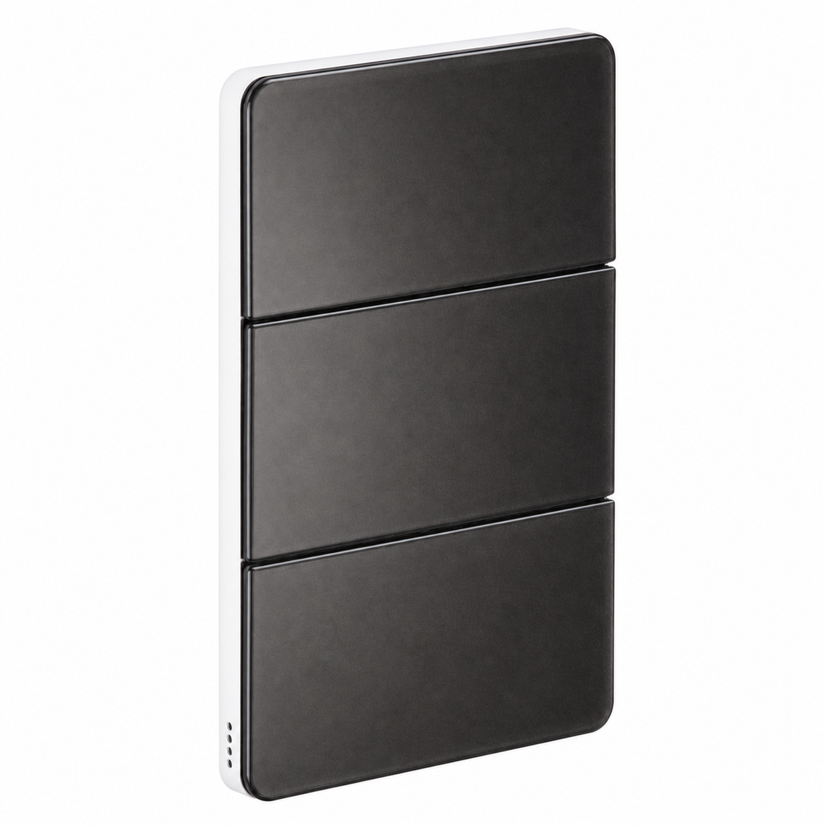 Dynalite Antumbra six button panel – Magnesium fascia with White rim