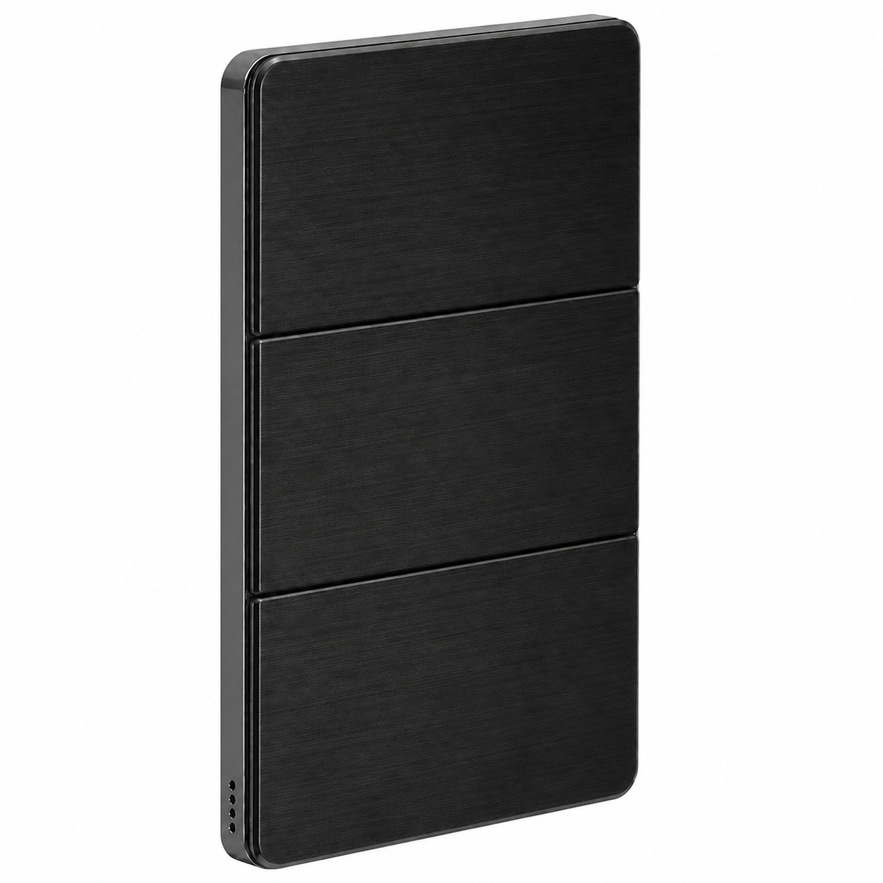 Dynalite Antumbra six button panel – Noir fascia with Chrome rim