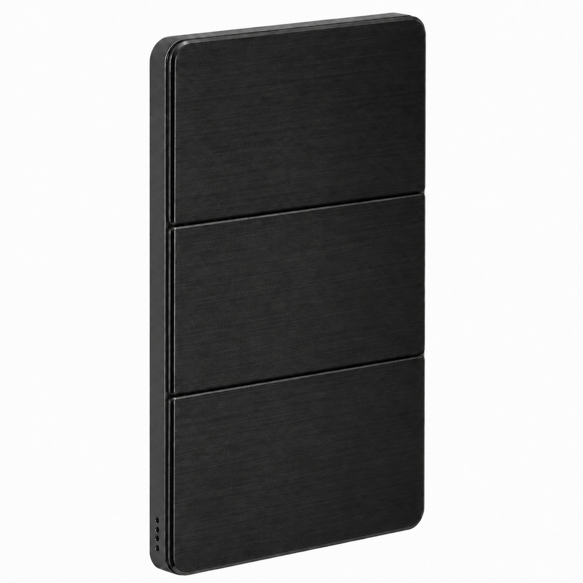 Dynalite Antumbra six button panel – Noir fascia with Magnesium rim