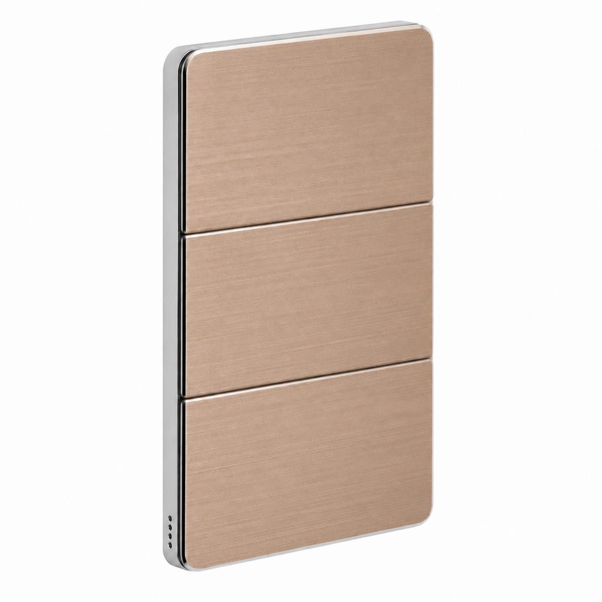 Philips Dynalite Antumbra six-button panel — Prestige buttons with Aluminium rim