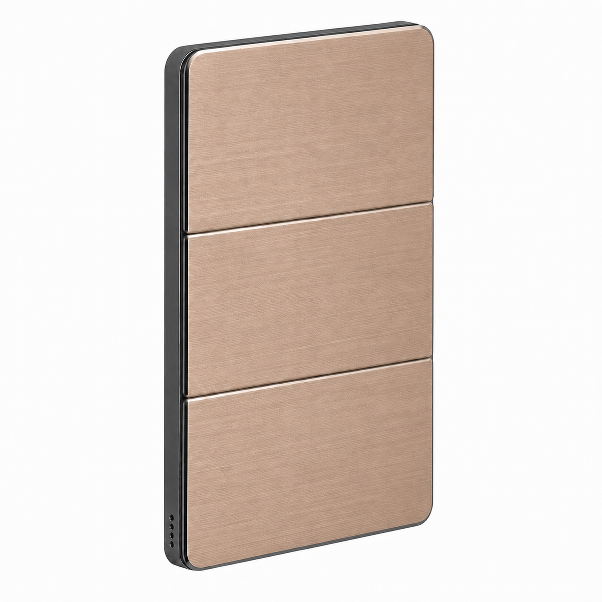 Dynalite Antumbra six button panel – Prestige Rose Gold fascia with Magnesium rim