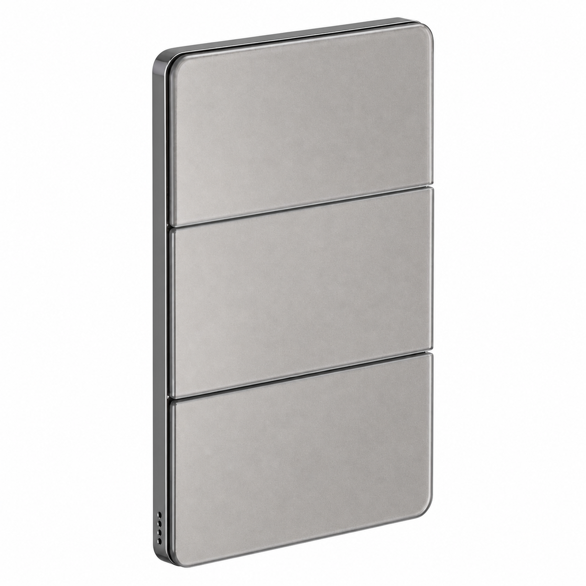 Dynalite Antumbra six button panel – Silver fascia with Chrome rim
