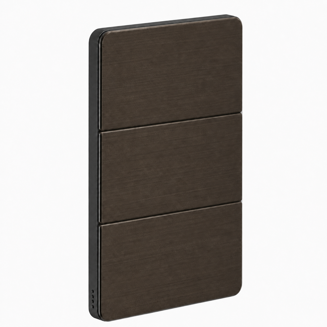 Dynalite Antumbra six button panel – Vintage fascia with Magnesium rim