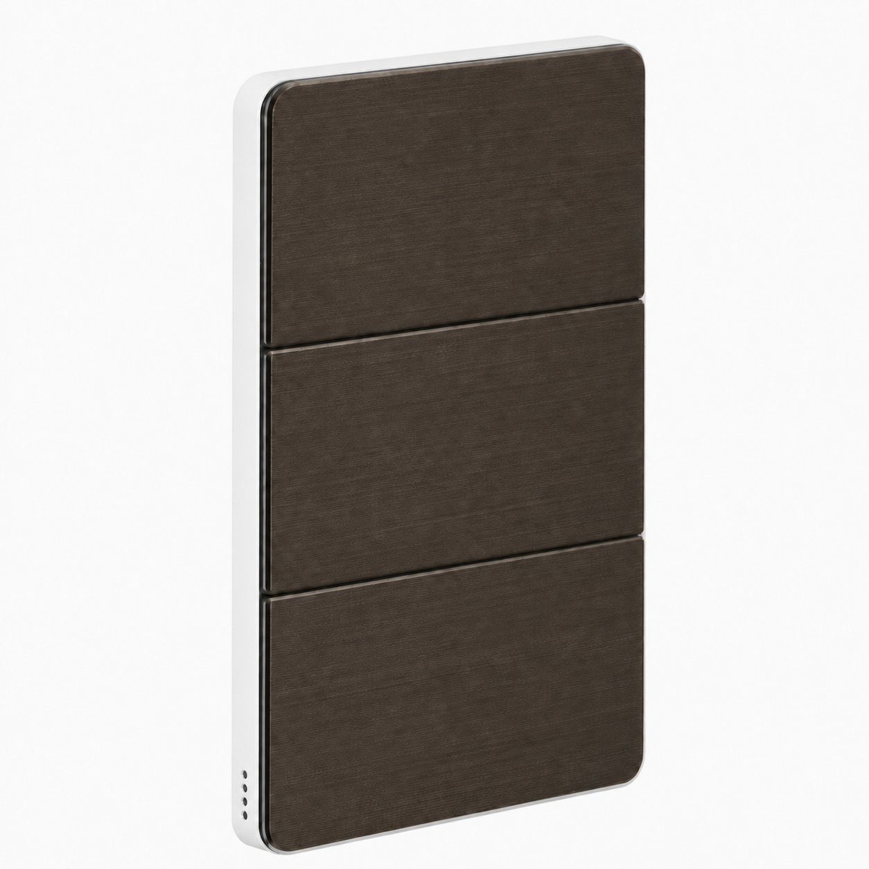Dynalite Antumbra six button panel – Vintage fascia with White rim