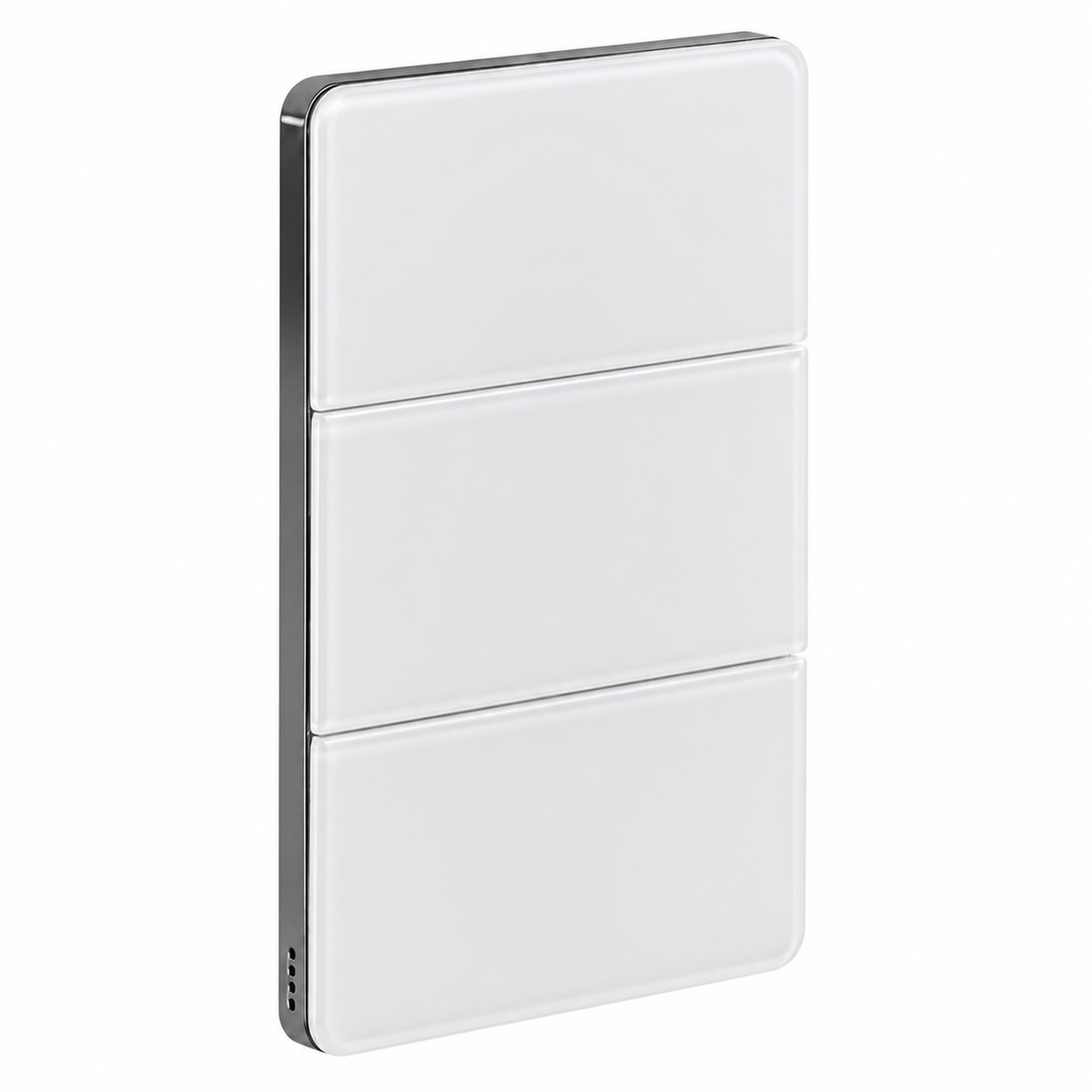 Dynalite Antumbra six button panel – White fascia with Chrome rim