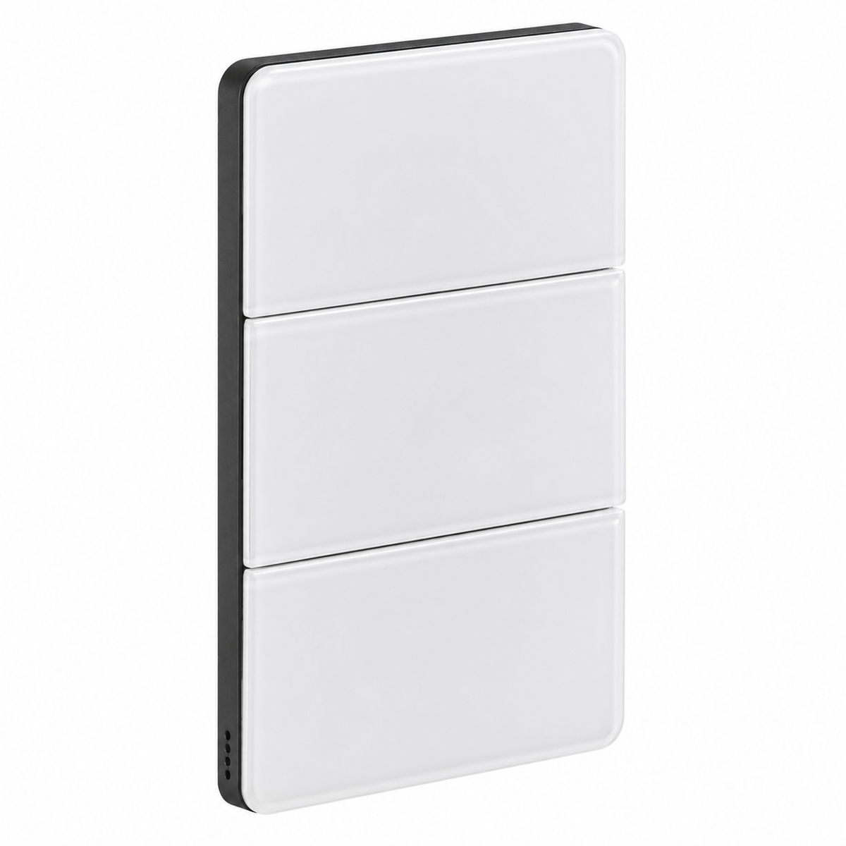 Dynalite Antumbra six button panel – White fascia with Magnesium rim