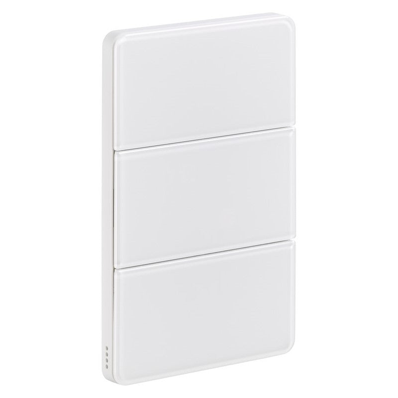 Dynalite Antumbra six button panel – White fascia with White rim