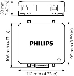 PDEB | Philips Dynalite Ethernet Bridge  - DIN-Rail Mounted, DyNet to Ethernet